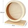 Exercise Wooden Hamsters Wheel Silent Smooth Running Pet Eco Decor Friendly
