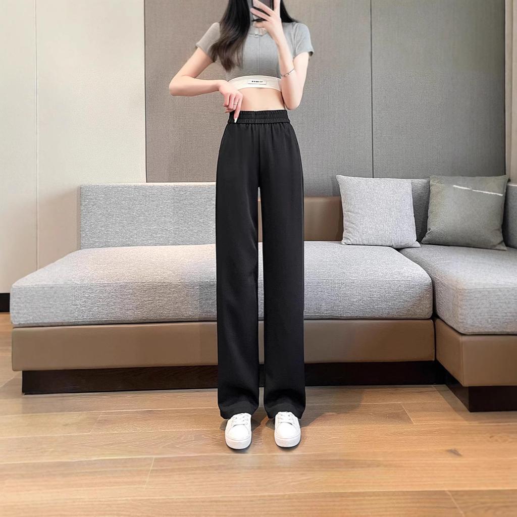 Suit Pants Women's 1116 Spring and Summer New Korean Version of High Waist Drape Wide Leg Pants Casual Narrow Version Straight Women's Nine-point