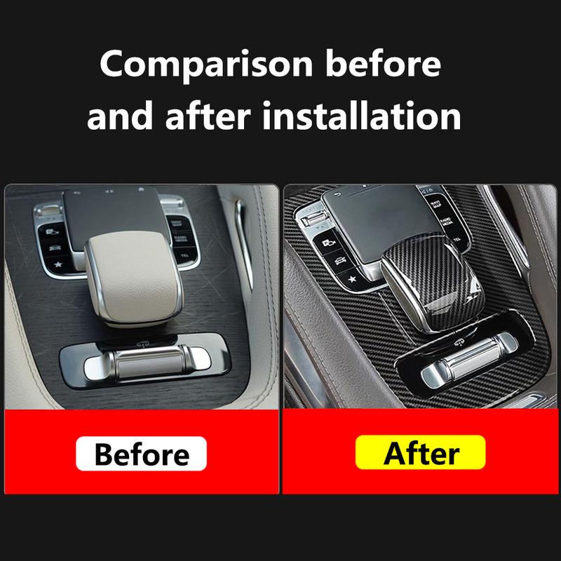 Carbon Fiber Center Console Gear Shift Panel Cover For Mercedes Benz GLE W167 GLS450 X167 GLE C167 350 AMG 63 53 Decoration Trim