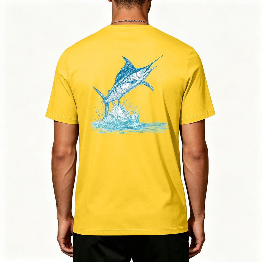 Men's Outdoor Fishing T Shirt Short Sleeve UPF 50 Plus Sun Protection Stretch Cooling Sports Tee Lightweight Quick Dry