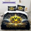 Borussia Custom Name Pattern Bedding,Quilt Set Quilt Cover Pillowcase Home Birthday Gift(1 * Duvet Cover + 2 * Pillowcase, Without Core)