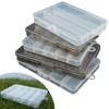 3/5 Compartment Transparent Plastic Lure Box Black Fishing Tackle Storage Organizer Durable Lightweight for Fishing Hooks Baits
