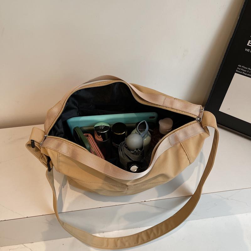 Student Class Handbag Lightweight Waterproof Nylon Cloth Tote Bag Large Capacity Crossbody Bag