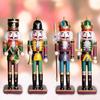 Colorful Wooden Nutcracker Soldier King Figurine Christmas Decor for Shelves