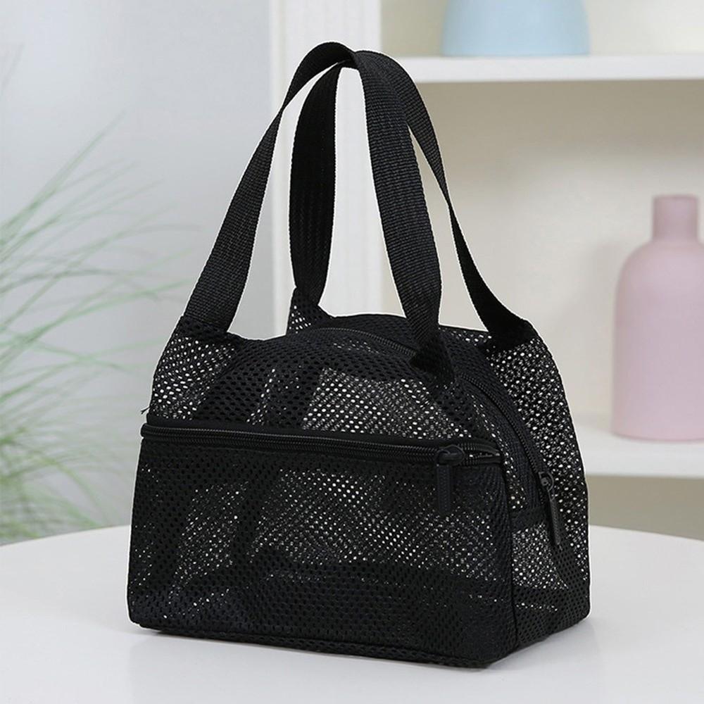 Multifunctional Mesh Beach Bag Portable Travel Wash Bag Tote Handbag Shower Cosmetic Bag  Swimming