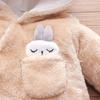 Autumn Winter Baby Plush Climbing Clothes Baby Warm and Thick Cartoon Dog Rabbit Cute Cotton