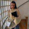 Sexy Hollow Out Sweaters European Women Loose Long Sleeve Pullovers Y2K Vintage Jumpers Autumn Crewneck Smock Tops