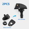 2 Pcs Car Universal Front Windshield Wiper Nozzle Jet Sprayer Kit Water Fan Spout Cover Washer Outlet Adjustment Kit