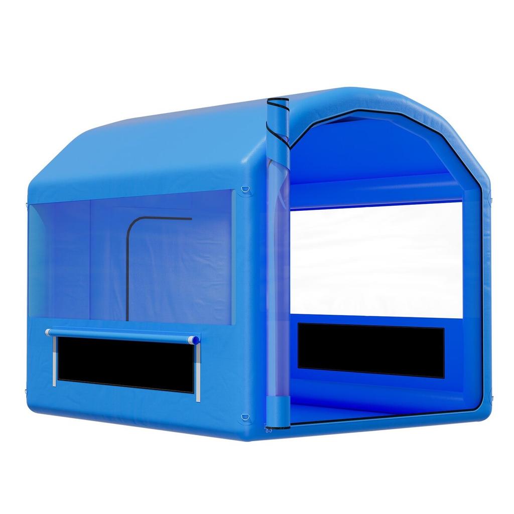 Inflatable Paint Booth, 3 x 2.5 x 2.5 m, Inflatable Spray Booth with 550W Powerful Blower and Air Filter System, Round Roof, for Painting Bicycle,