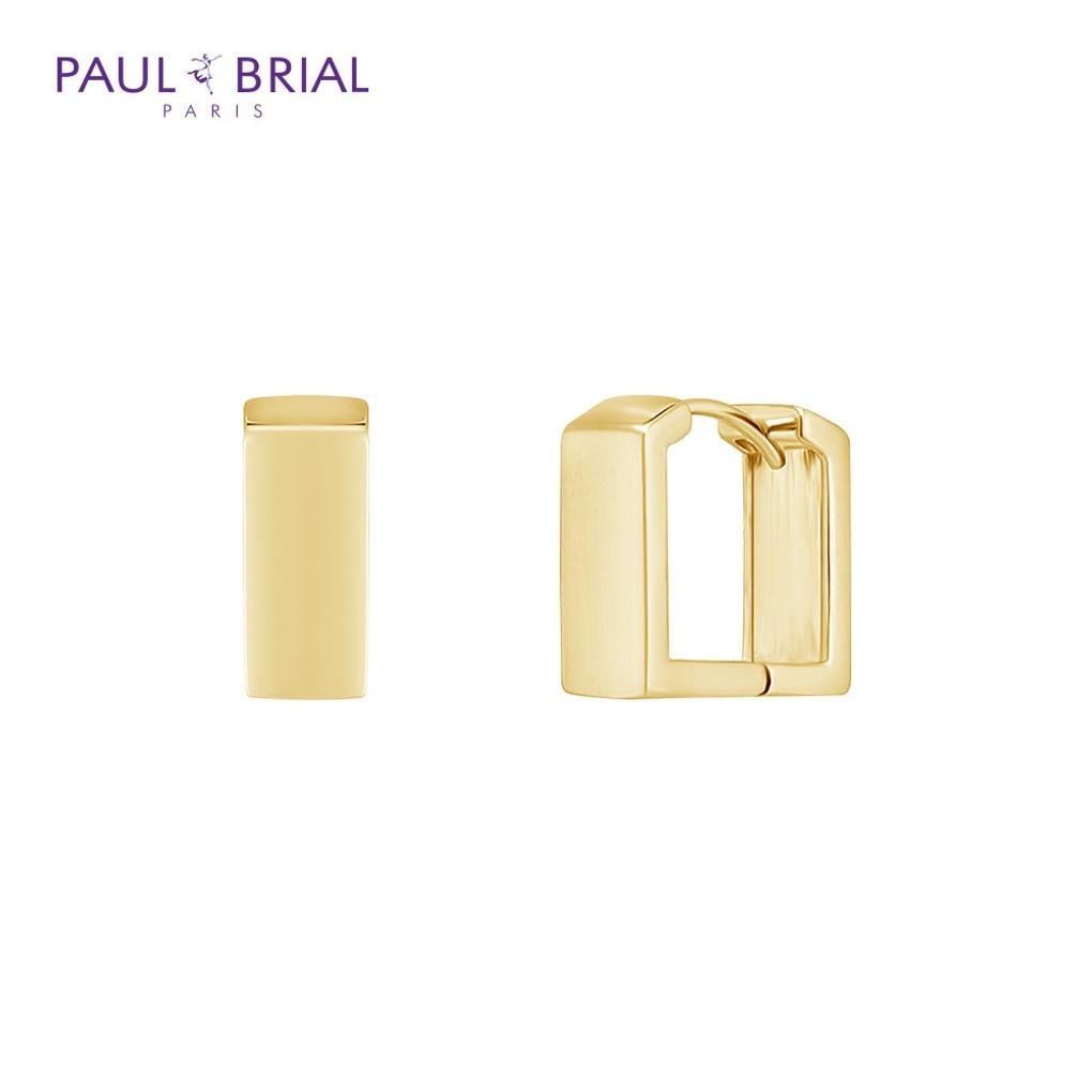 PAULBRIAL PYBE0137 (YG) Square One-Touch Earrings
