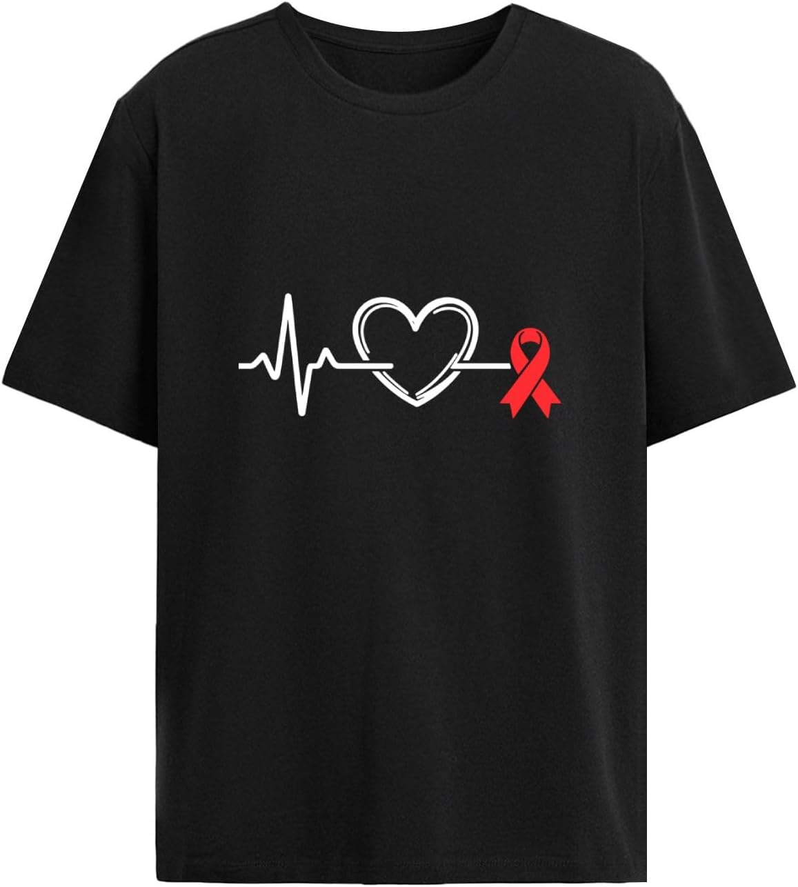 Hearts Disease Awareness Day tee Shirts Mens Aesthetic S разноцветный