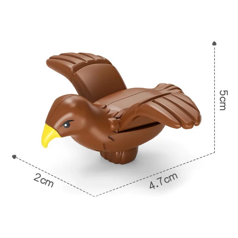 Big Building Blocks Zoo Animal Figure Accessories Frog Snail Dog Comptatible Large Bricks Children Kids Assembly Toys Party Gift