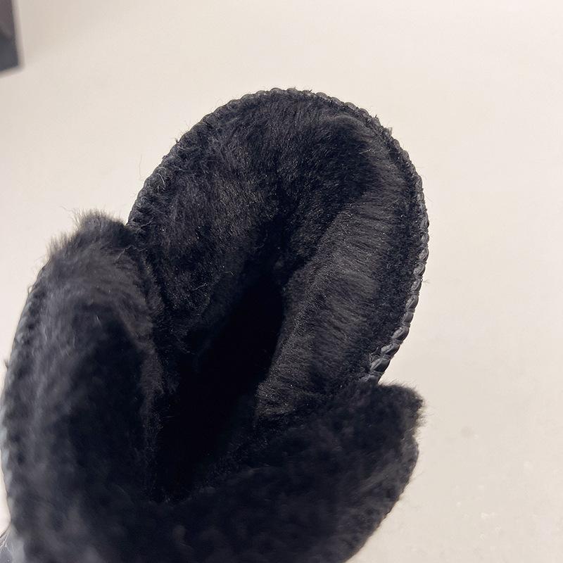 Processing customized new winter non-slip velvet thick-soled popular fashionable versatile snow boots women's comfortable cotton shoes