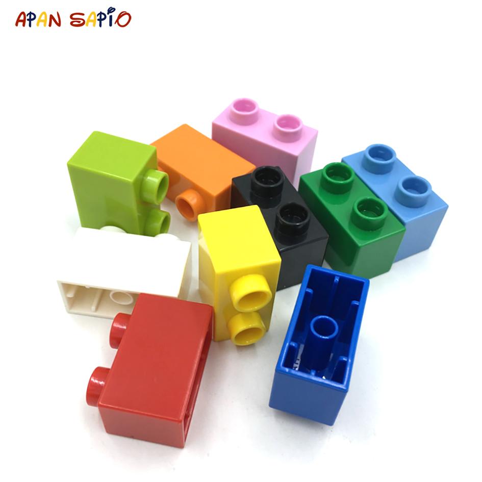 Non-Toxic Big Size Diy Building Blocks Thick Figures Bricks 1X2Dot 24Pcs Educational Creative Toys For Children Compatible With Brands