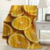 Lemon Pattern Flannel Blanket - Light, Soft and Warm, Suitable for Sofa, Travel, Bed - Family or Friends, Halloween Christmas