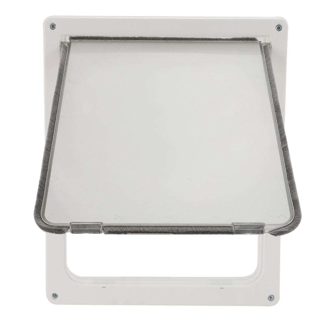 Pet Flap Door Noiseless 2 Way Weather Resistant Interior Exterior Cat Dog Door for Pet Crate