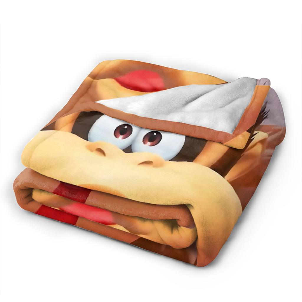 Donkeys Kong Bananzas Blanket Super Warm Fashion Plush Throw Blanket For Girls Boys Bedroom Flannel Bedspread Bed Cover
