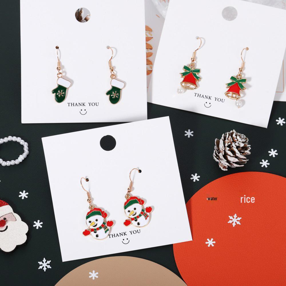

Christmas Series Stud Earrings - Tree, Gloves, Reindeer & Snowman Designs for Women