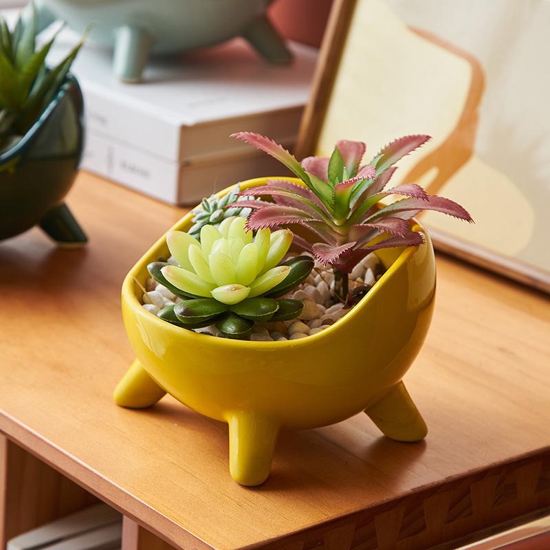 Nordic Ceramic Flower Pot: Succulent & Cactus Desktop Bonsai Ornament