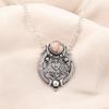 Natural Pink Copper Turquoise Gemstone 925 Sterling Silver Handmade Pendant CP-22-48