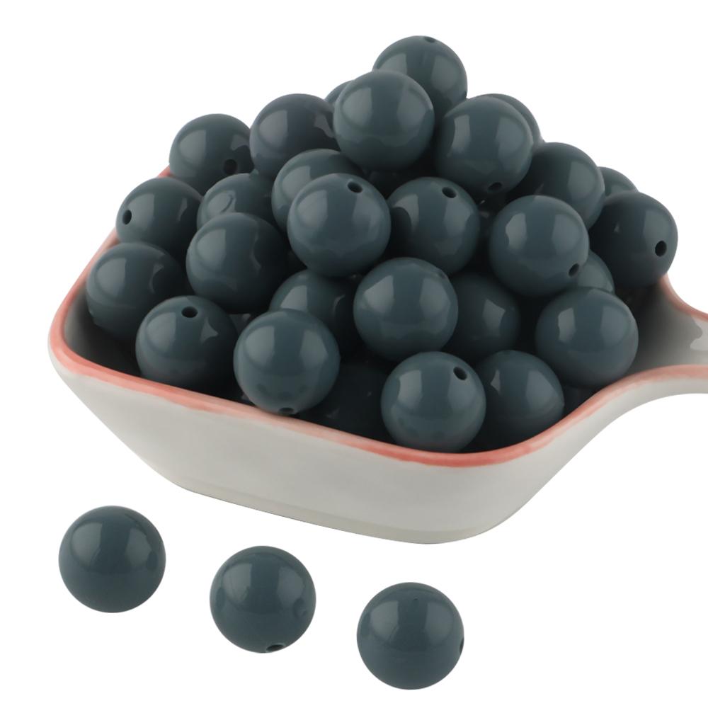 Kovict 24pcs/Lot  Silicone Bright Silicone Beads 15mm DIY Pacifier Chain Jewelry Bracelets Necklace Accessories