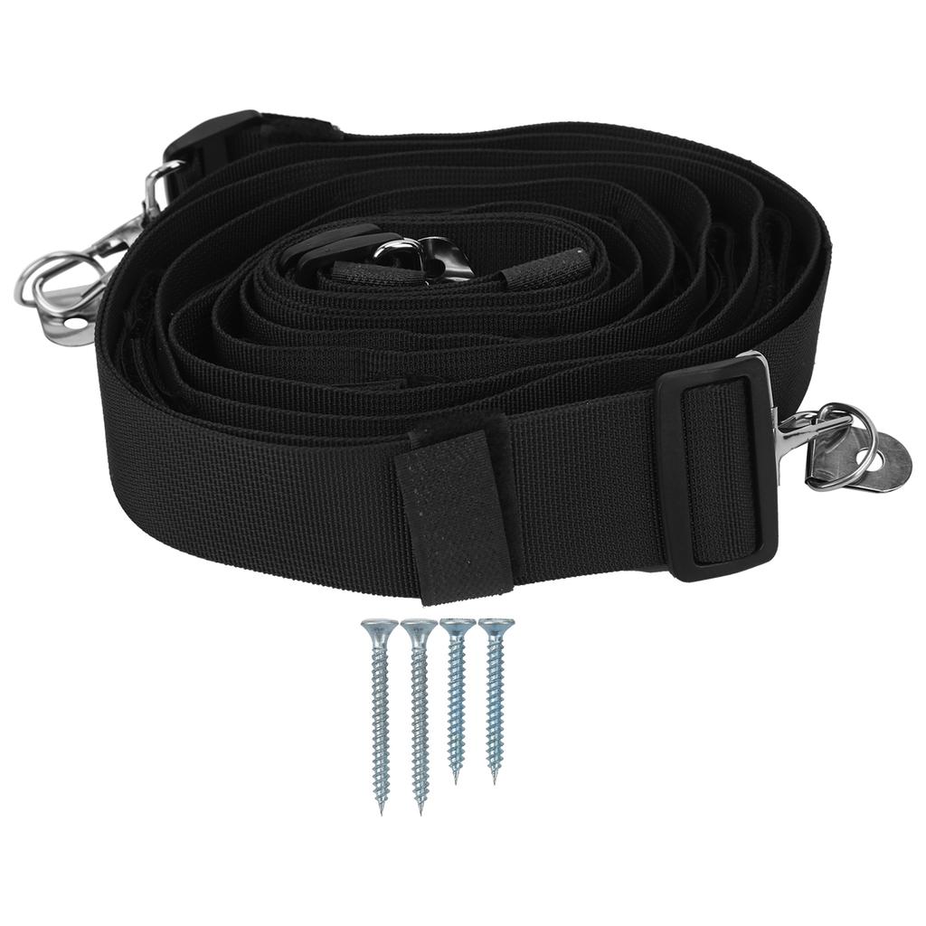 2Pcs Adjustable Vehicle Mounted Fishing Rod Rack Fixed Belt Hook and Loop 7?Hole Polyester