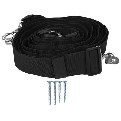 2Pcs Adjustable Vehicle Mounted Fishing Rod Rack Fixed Belt Hook and Loop 7?Hole Polyester