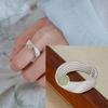 925 Silber Liebesherz Ring für Damen Mädchen Geschenk Linie Perle Koreanischer Süßer Schmuck Geburtstagsgeschenk