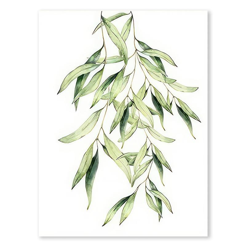 Nordic Sage Greenery Leaves Posters Scandinavian Eucalyptus Leaf Canvas Painting Minimalist Room Wall Art Home Decor Mural