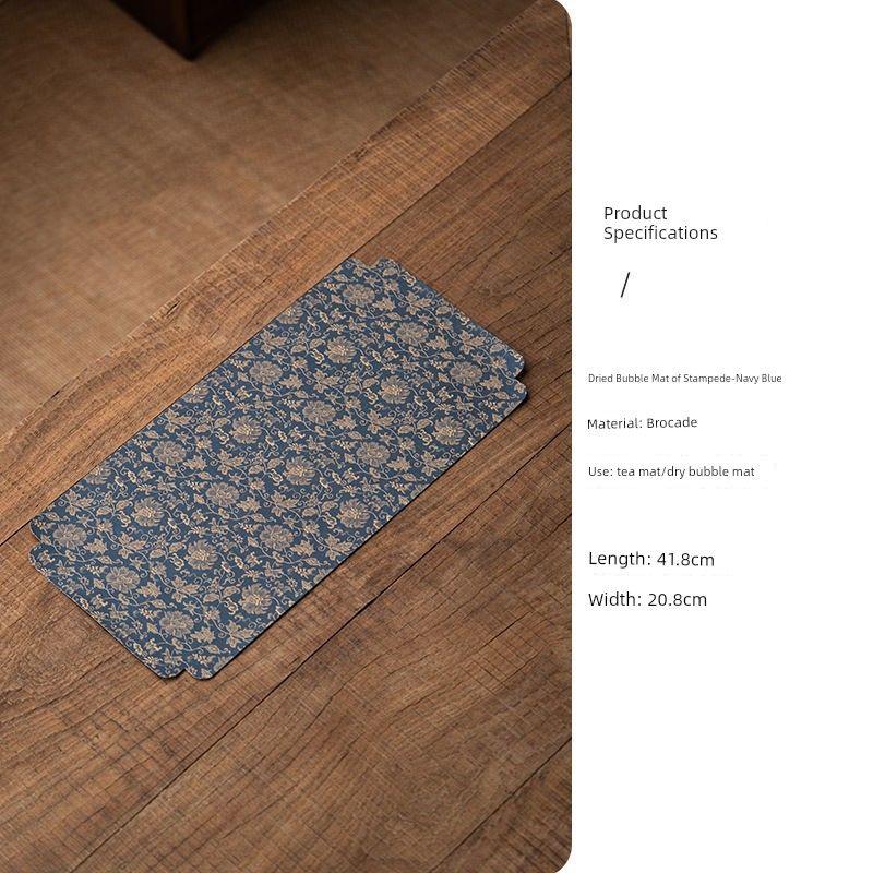 

Новый китайский стиль Переплетенные ветви Лотос Двусторонние Сухой налив Чайные сиденья Чайная подставка Защита от ожогов Термопрокладка Впитывающая ткань Скатерть Доска для чая Gold Navy blue