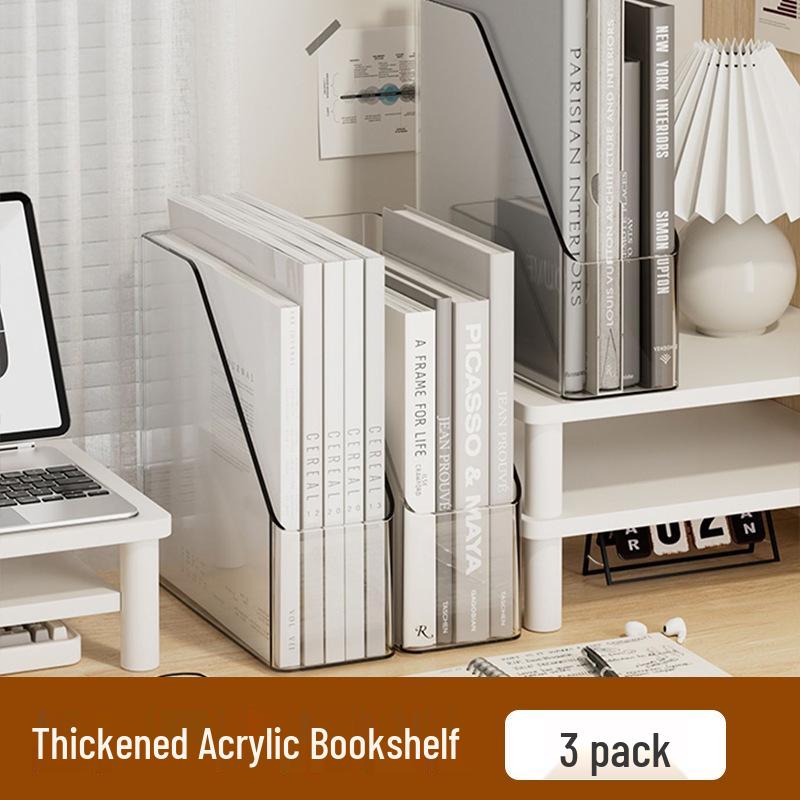 Acryl Transparent Schreibtischorganizer: Desktop-Aufbewahrungsbox für Büro- und Studentenbedarf