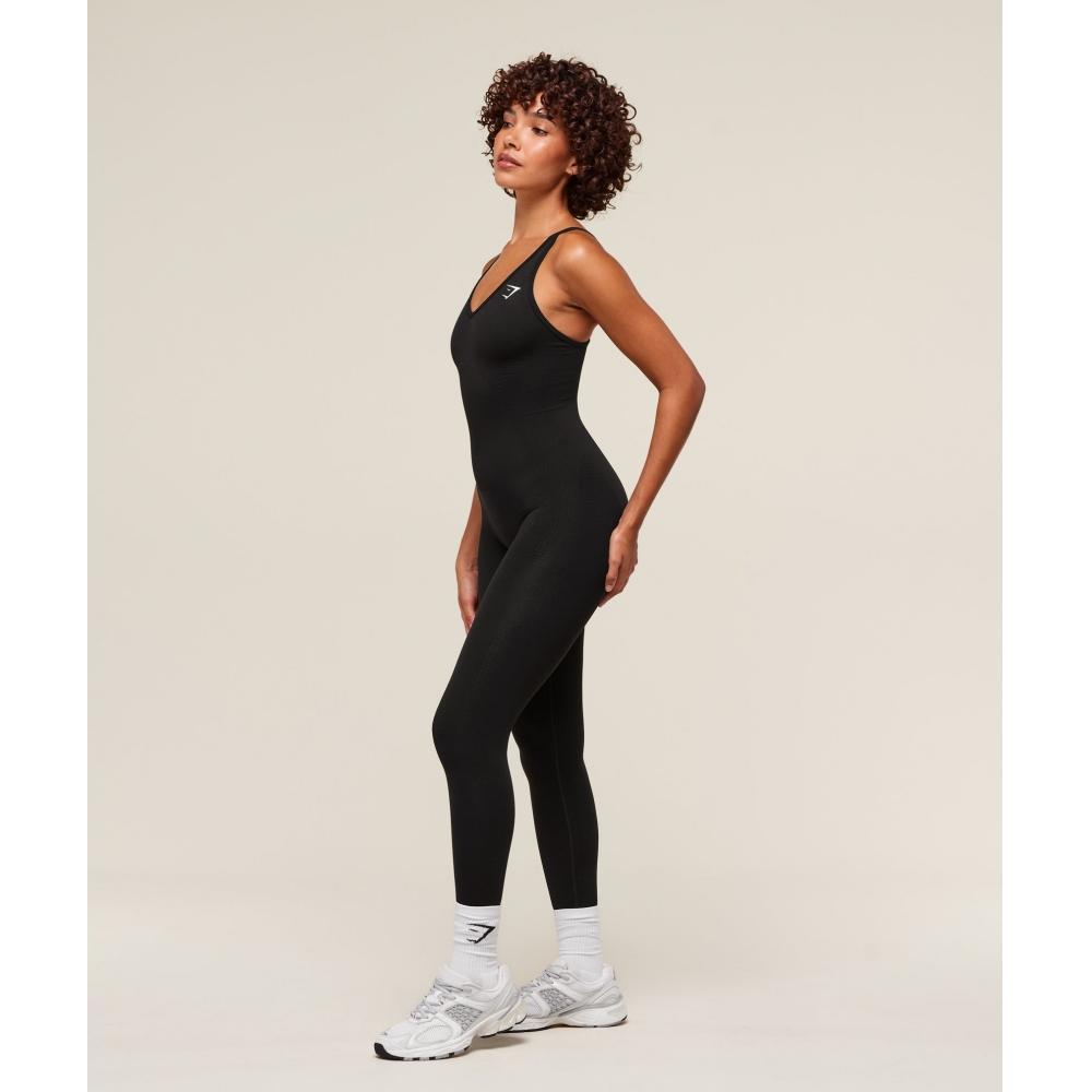Gymshark Vital Sculpt Seamless All In One Black B4b3n Bb2j