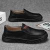 Mode Frühling Herbst Neue Handgefertigte Sohle Slipper Weiche Sohle Abriebfest Herren Leder Freizeitschuhe Pendlerschuhe Arbeitsschuhe für Herren