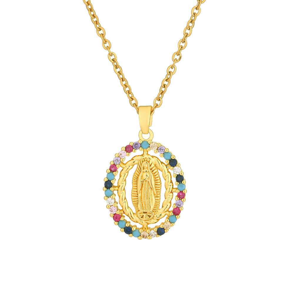 Fashionable French Madonna necklace with non fading personality and retro style accessories