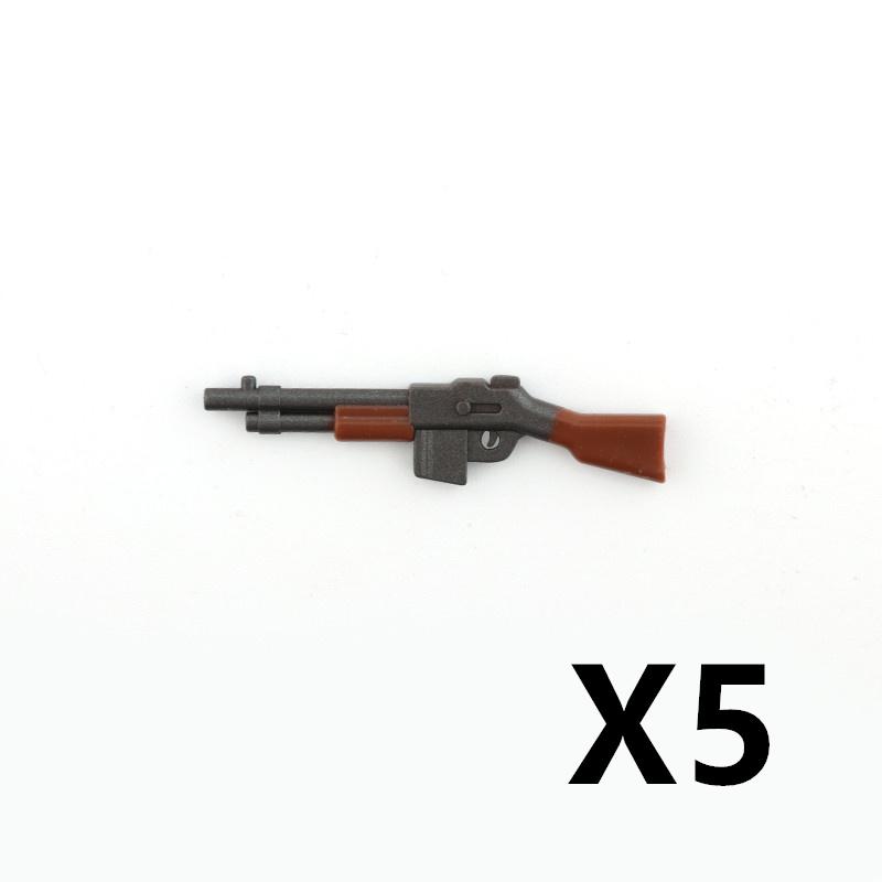 5/10 WW2 Soldier Weapons Building Block Two-color Printing Machine Rifle Submachine Sniper Guns Military Accessories Block Bricks C238
