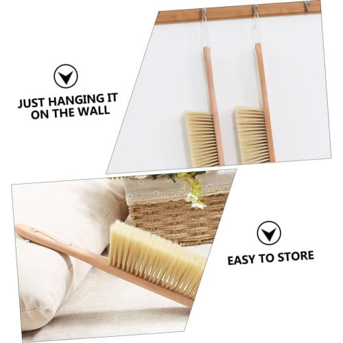 Anneome 2-Piece Cleaning Brush, Carpet Broom, Hand Dusting Brush for Bed Cleaning, Carpet Cleaner Brush, Hand Brush, Sofa Duster, Bed