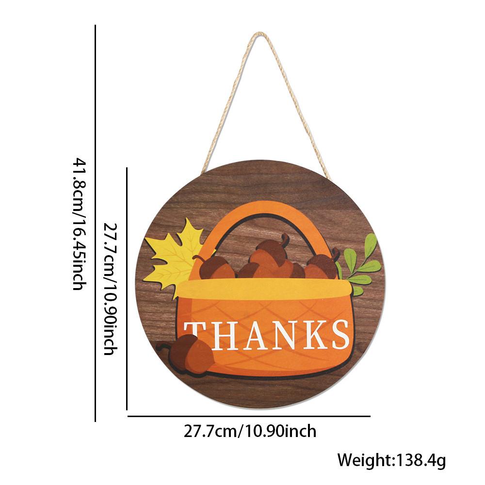 Charming Thanksgiving Decorative Wooden Sign For Autumn Harvest Festivities With Colorful Designs