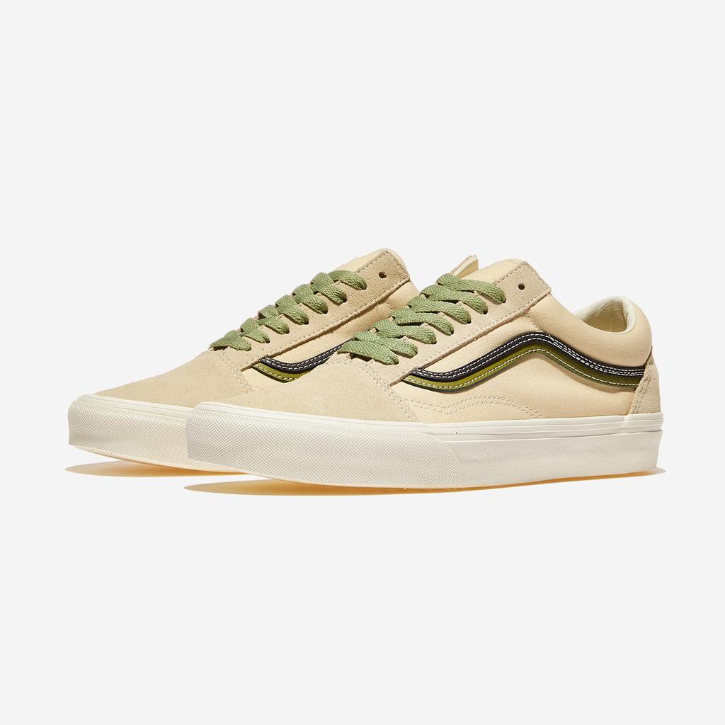 Vans Old Skool DS - Suede Canvas Creme Brulee/Neutral Olive [VN000EG8GIW] [Shipped from Korea] 100% Authentic