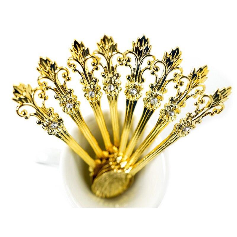 1Pcs 11cm Royal Style Metal Carved Coffee Spoon Set Vintage Table Spoon Antique Tea Spoons Coffee Spoonork Tablespoons