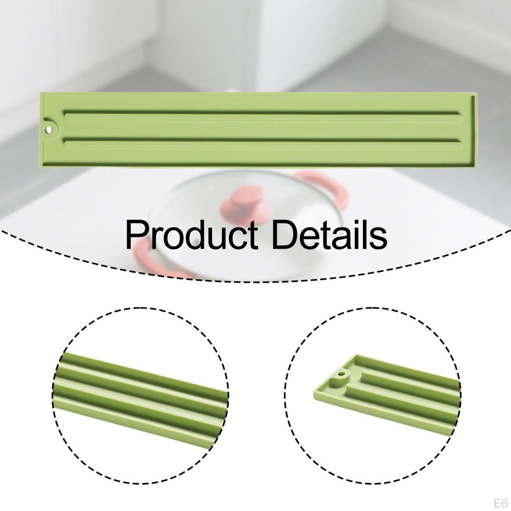 Countertop Pot Lid Storage Silicone Mat Effective Water Drainage Portable Heat Resistant Household