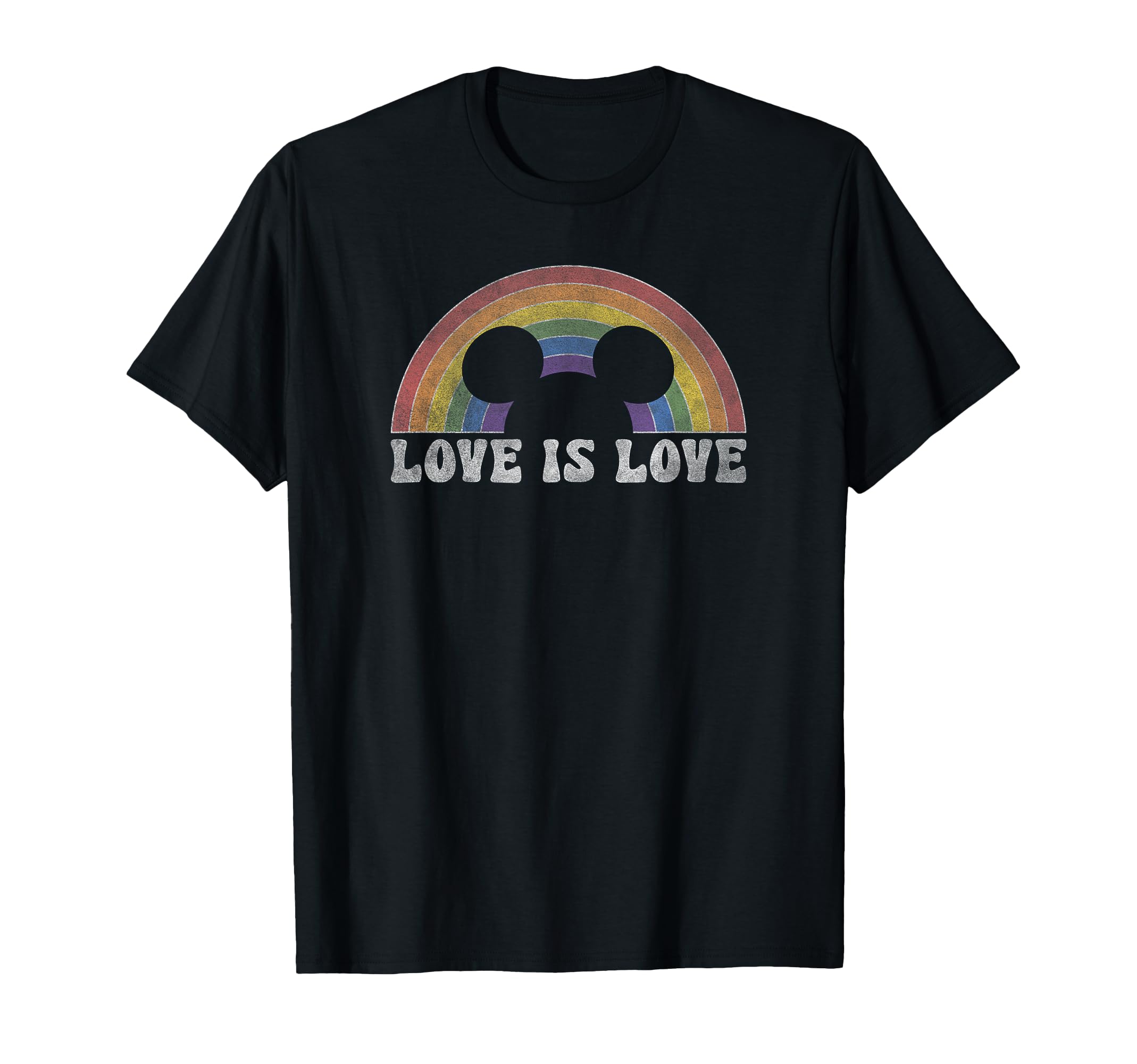Disney Mickey and Friends Love Is Love Rainbow Mickey s T-Shirt