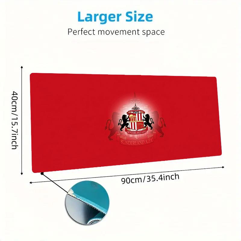 Sunderland A.F Large Size Mouse Pad Large Gaming Table Cushion Non-slip Laptop Tablet Big Mousepad XXL Mat Mini PC Playmat With Lock Edge