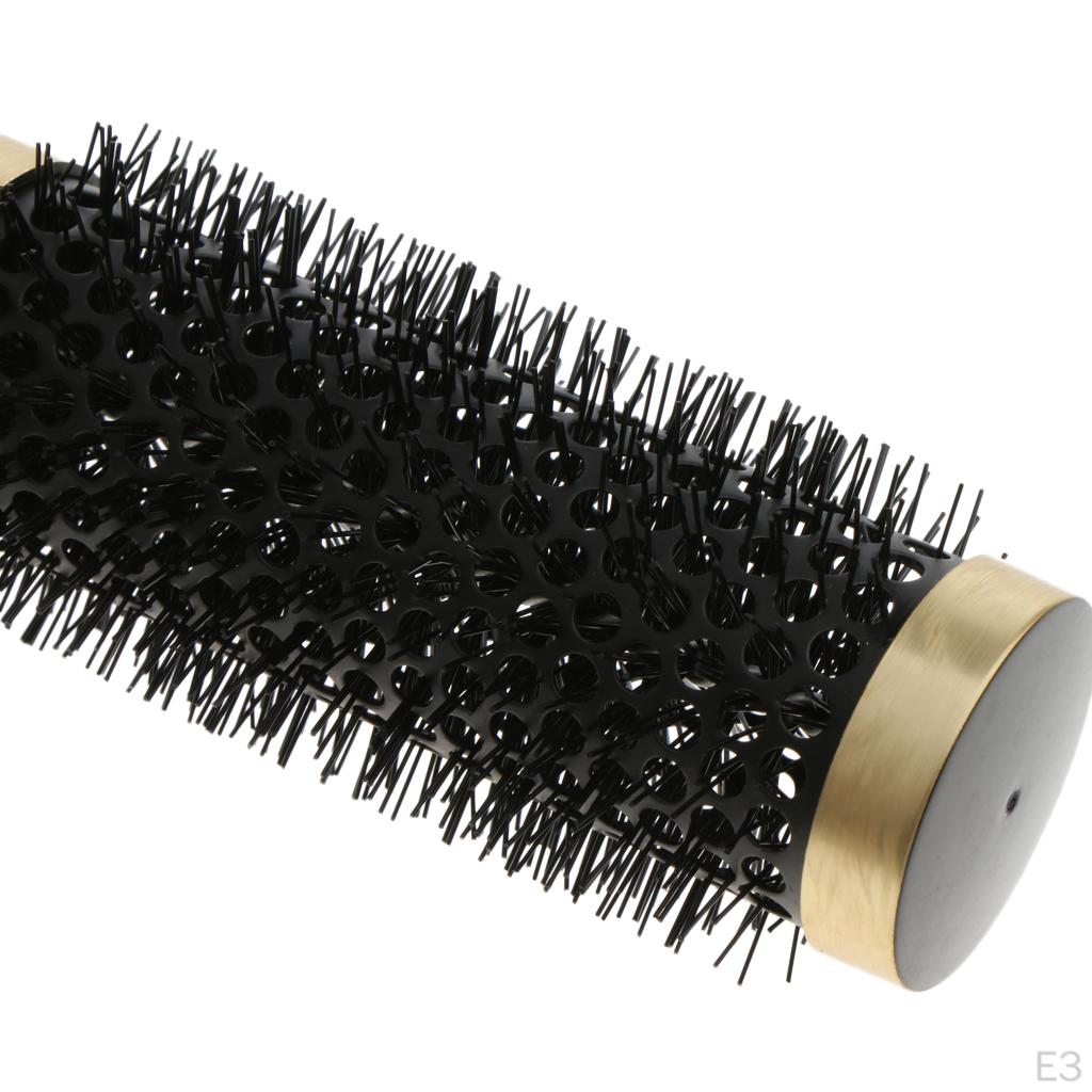 1 Stück Aluminium & Nylon Haarkamm Rundkamm Massagegerät Haarbürste