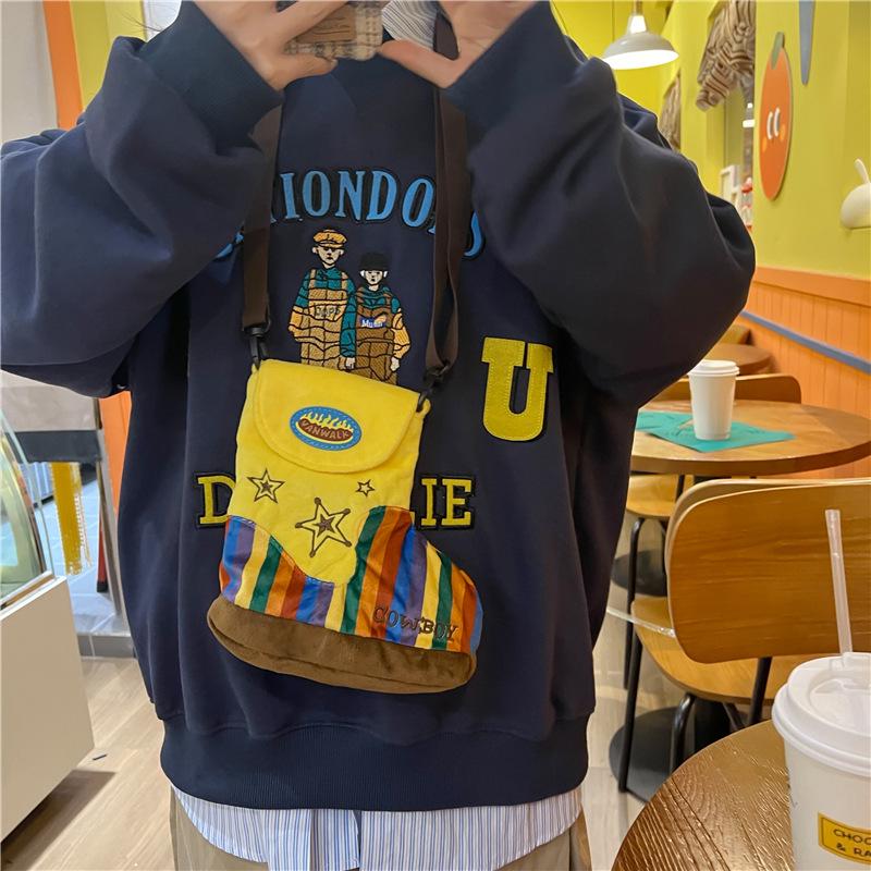 Cartoon Cute Nylon Shoulder Messenger Bag for Women - Autumn/Winter 2024 Collection.