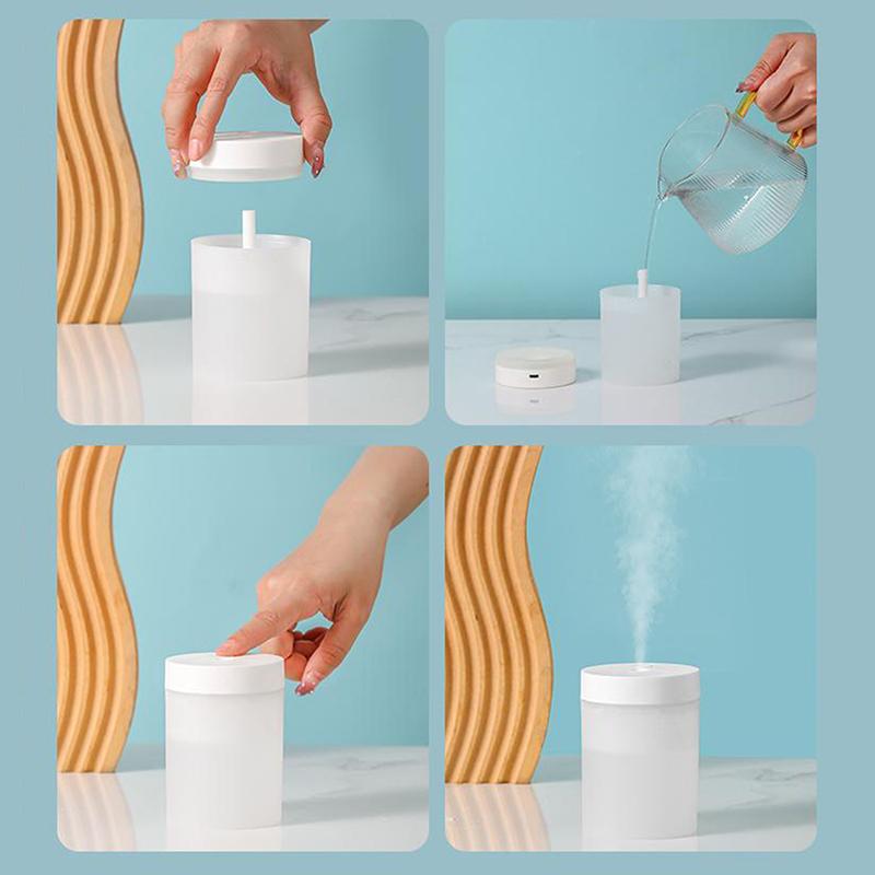 200Ml Ultrasonic Humidifier Air Purifier Usb Mini Portable Led Light Office Home