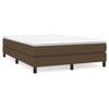 3144080 vidaXL Lit à sommier tapissier avec matelas Marron foncé 140x200 cm