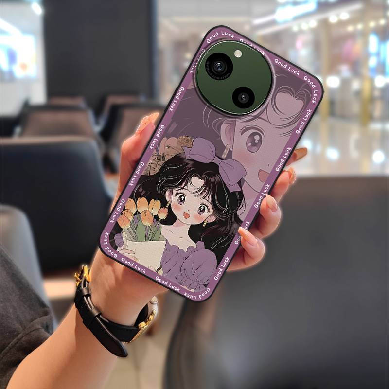 Graffiti Soft case Phone Case For Sharp Aquos R9/SH-51E Back Cover Durable Anti-dust Phone Pouch Cute Cartoon TPU