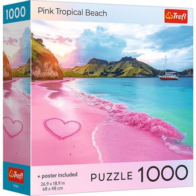 Puzzle 1000 USA Collection Pink Tropical Beach