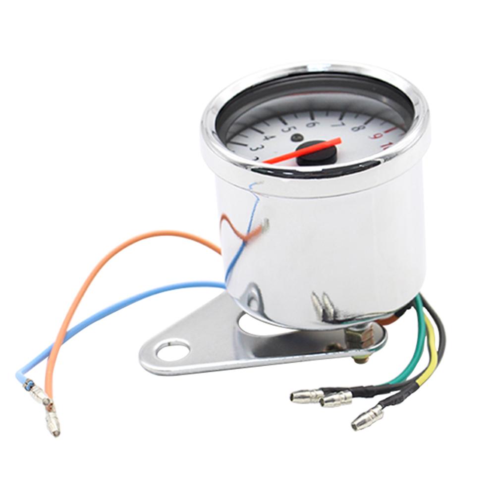 Hot Sale Motorcycle Tachometer Delicate Texture 12V 0-13000 Tachometer Retro Tach RPM Gauge Rev Counter Universal for Motorcycle