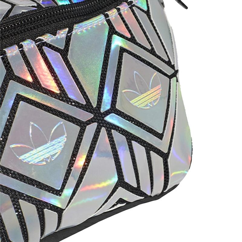 Adidas Originals Artificial Leather Fanny Pack Regular Women's Dazzling Color Silver Adidas GE5452